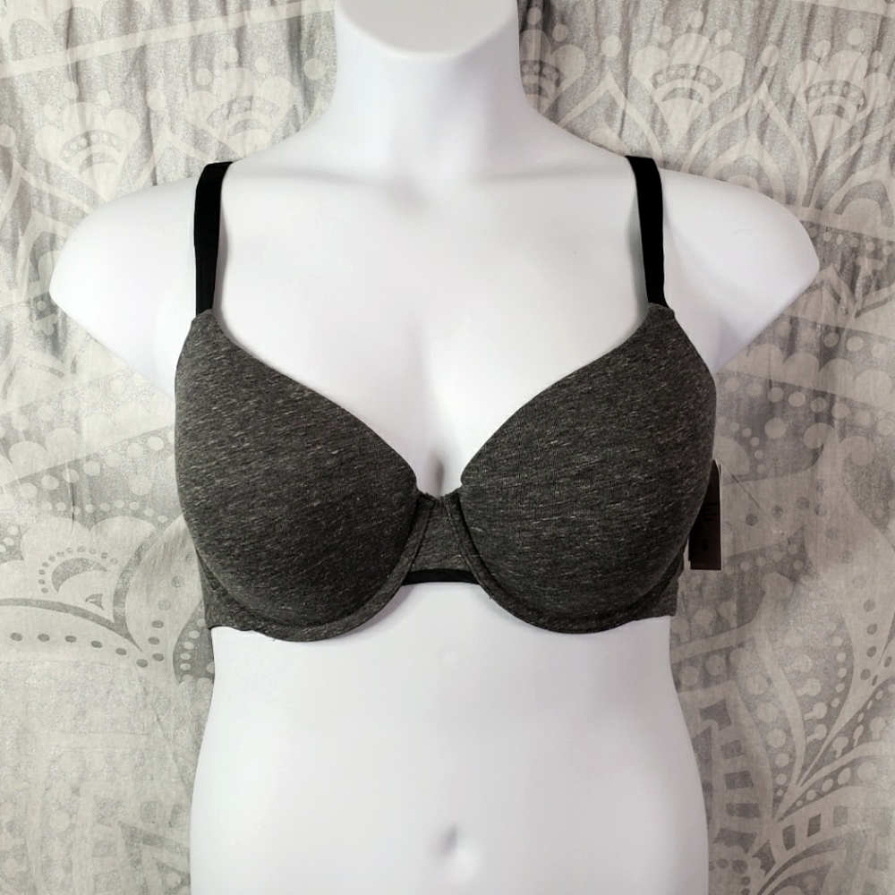 * NWT Auden 38D Lightly Lined Demi Cup T-shirt Bra Racerback Convertible S…